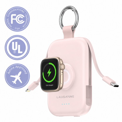 LAUSANNE CharmGo 3-in-1 Travel Power Bank – 5000mAh