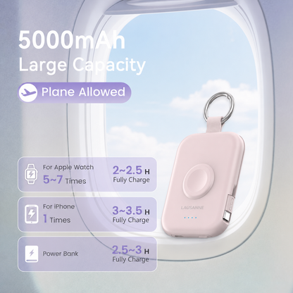 LAUSANNE CharmGo 3-in-1 Travel Power Bank – 5000mAh